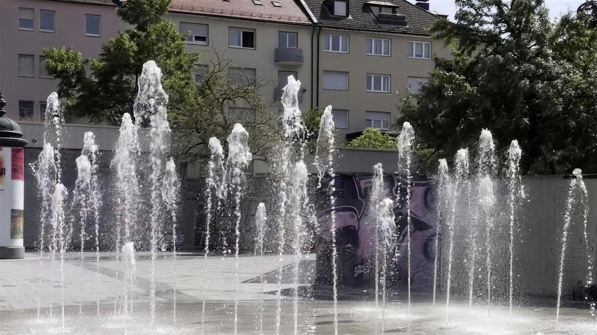 Fontänenfeld am Aufseßplatz in Nürnberg